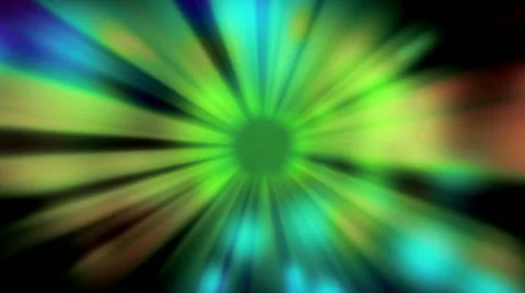 Rainbow Sunburst Blinking Colorod Rays Of Lights Dark BAckground Stock Footage 56531150