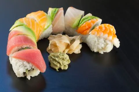 Rainbow Sushi Stock Photos
