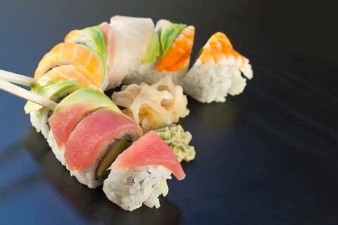 Rainbow Sushi Stock Photos