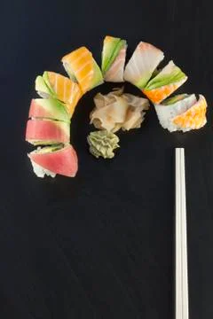 Rainbow Sushi Stock Photos