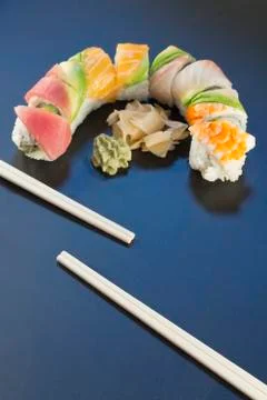 Rainbow Sushi Foto stock