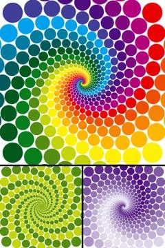Rainbow swirl with color variations Stockillustratie