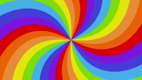 Rainbow swirl hypnotic colorful background Stock Footage 344957886