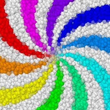 Rainbow swirl image balls generated hires texture Stock Illustration