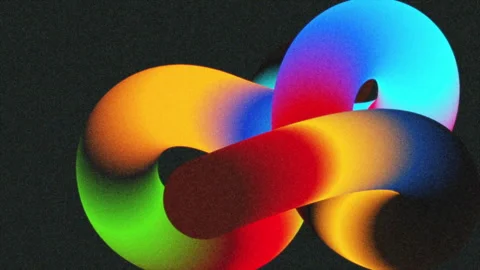 Rainbow swirls and gradients loop smoothly in a flowing dance. Stock Footage 321616020