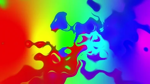 Rainbow swirls flow with surreal, liquid motion Stock Footage 330738933