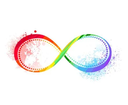 Rainbow symbol of infinity Stock Illustration
