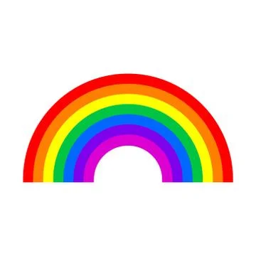 Rainbow symbol isolated on white background Stock Illustration