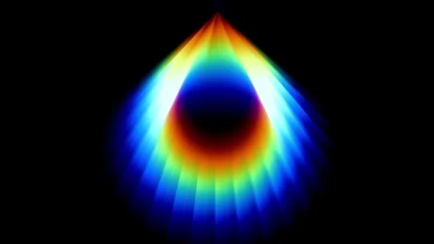 Rainbow Teardrop Flame Glow Stock Footage 340297422