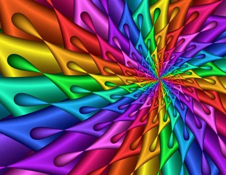 Rainbow Teardrop Spiral Stock-Illustration