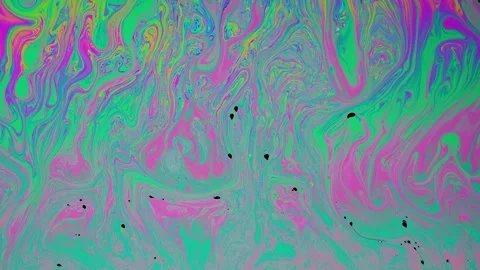 Rainbow texture of soap bubbles in motion Stock Footage 288216152