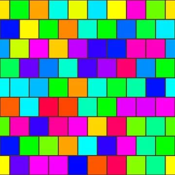 Rainbow tiles seamless texture Stock Illustration