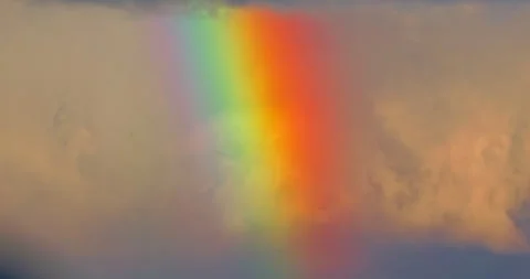 Rainbow Timelapse Appearing, Clouds Beautiful Sky Atmospheric Natural Weather 4K Video stock 317961936
