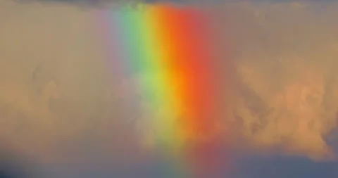 Rainbow Timelapse Colorful Clouds Disappearing, Atmospheric Beautiful Sky 4K Video stock 317962018