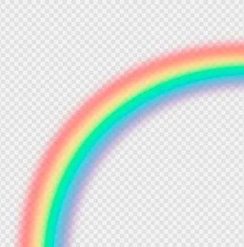 Rainbow on transparent background. Stock Illustration