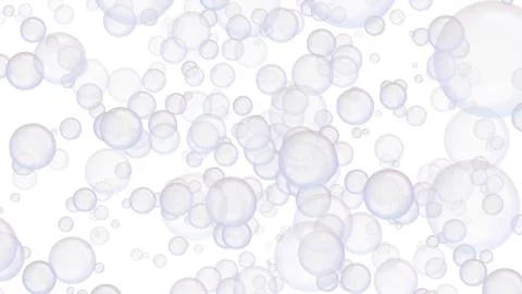 Rainbow transparent soap bubbles isolated on white background. 3d abstract il 스톡 일러스트