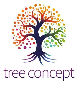 Rainbow Tree Abstract Stylised Concept Design Icon イラスト素材