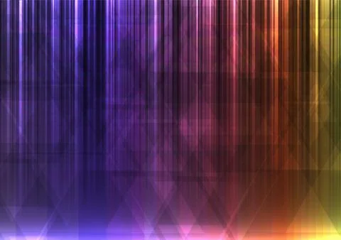 Rainbow triangle and line bar  abstract background Stock Illustration
