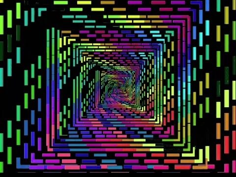 Rainbow tunnel 2 Stock Footage 280731465