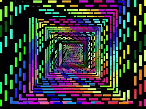Rainbow tunnel Stock Footage 280732282