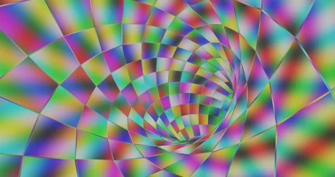 Rainbow tunnel funnel with gradient background Stock Footage 158334297