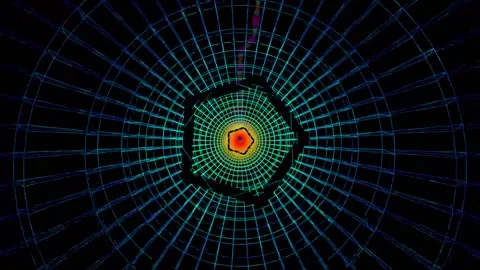 Rainbow Tunnel Loop 1080 Stock Footage 200860281