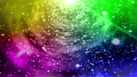 Rainbow tunnel particle loop animation Stock Footage 145895356