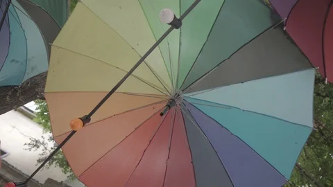 Rainbow Umbrella Vídeos de archivo 94029595
