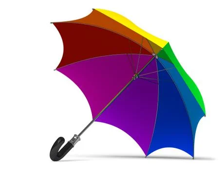 Rainbow umbrella Illustrazione stock