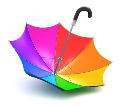 Rainbow umbrella Stock Illustration