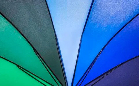 Rainbow  umbrella pattern Stock Photos