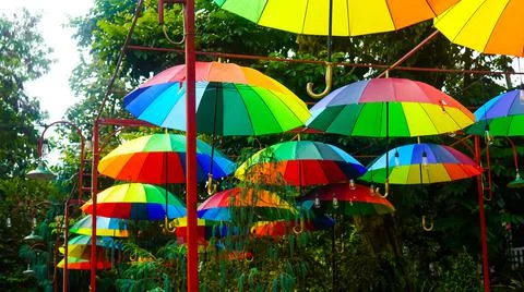 Rainbow Umbrella Stock Photos