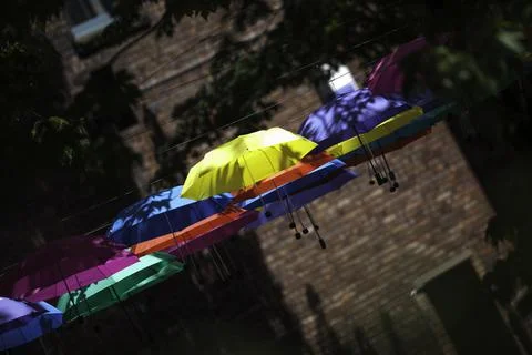 Rainbow Umbrellas Фото
