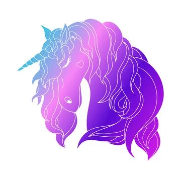 Rainbow unicorn Illustrazione stock