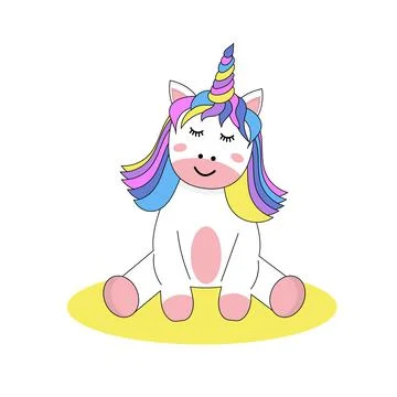 Rainbow unicorn Illustrazione stock