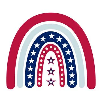 Rainbow US  Independence Day Ilustración de archivo