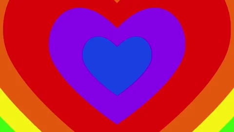 Rainbow valentine , motion background , animation Stock Footage 170547906