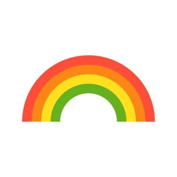 Rainbow vector, Feast of Saint Patrick flat icon Stock Illustration