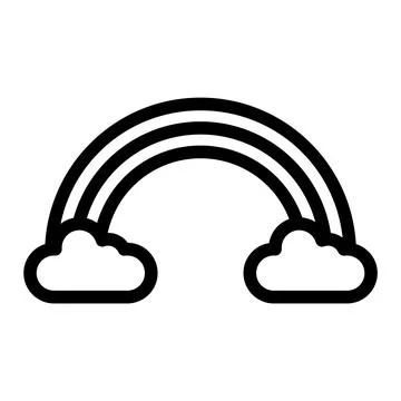 Rainbow Vector Icon Design Illustration Stock Illustration