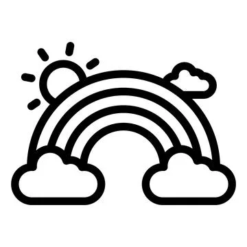 Rainbow Vector Icon Design Illustration Illustrazione stock
