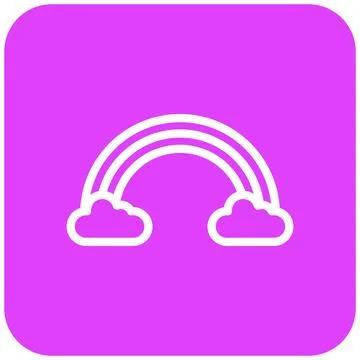 Rainbow Vector Icon Design Illustration Stock Illustration
