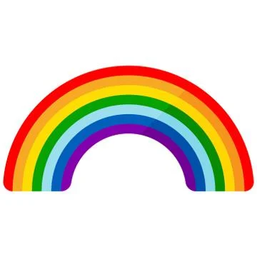 Rainbow vector icon isolated on white background. Stock Illustration