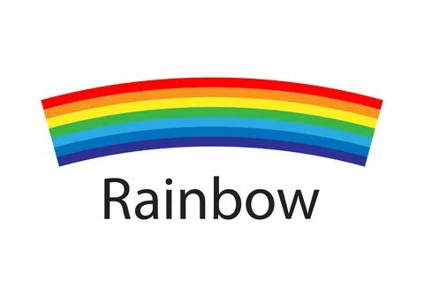 Rainbow vector illustration. Colorful abstract design. Color graphic symbol r Stock Illustration