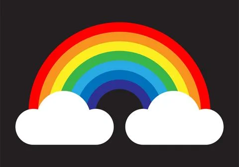 Rainbow vector illustration. Colorful abstract design. Color graphic symbol r Stock Illustration