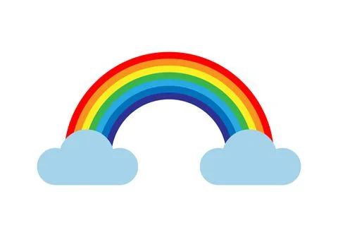 Rainbow vector illustration. Colorful abstract design. Color graphic symbol.. Stock Illustration