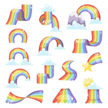 Rainbow vector set Stock Illustration