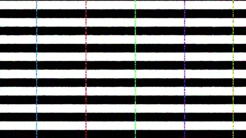 Rainbow vertical noise on a horizontal black and white background. Stock Footage 235265333