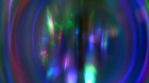 A rainbow vivid neon lights hypnotic funnel. Green purple pink blue magenta 스톡 동영상 303395592
