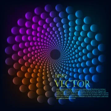 Rainbow vortex vector background Illustrazione stock