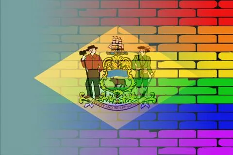 Rainbow Wall Delaware Illustrazione stock